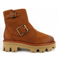 Paul Green Damen Grainde Nubuk Stiefel In Mittelbraun