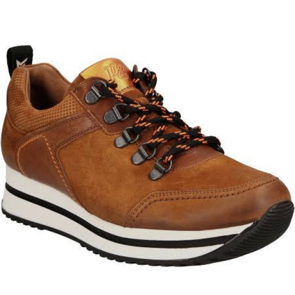 Paul Green Damen Nubuk/Met. Cognac/Orange Sneaker In Braun