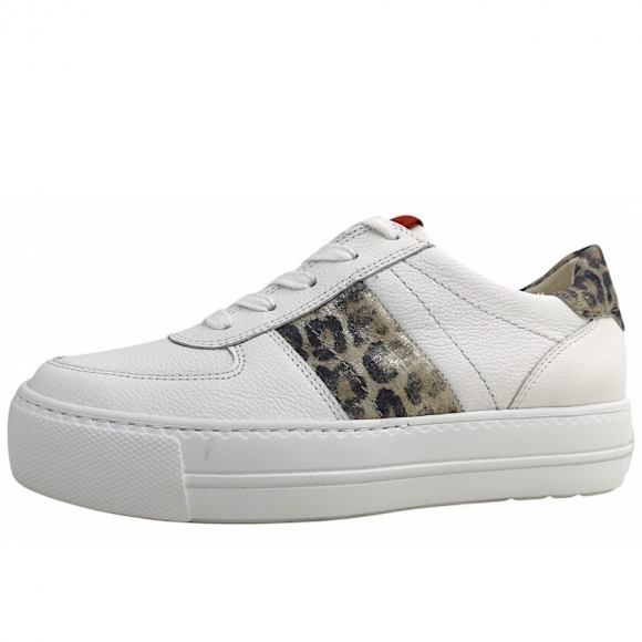 Paul Green Damen Schnürer In White/Almond/Leo 177 Paul Green Damen Schnürer In White/Almond/Leo 177