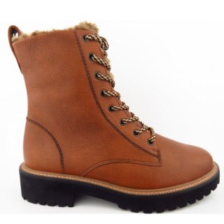 Paul Green Damen Calf Cognac Stiefelette In Mittelbraun Paul Green Damen Calf Cognac Stiefelette In Mittelbraun