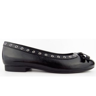 Paul Green Damen Knautschlack Ballerina In Schwarz Paul Green Damen Knautschlack Ballerina In Schwarz