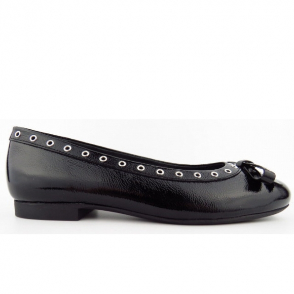 Paul Green Damen Knautschlack Ballerina In Schwarz Paul Green Damen Knautschlack Ballerina In Schwarz