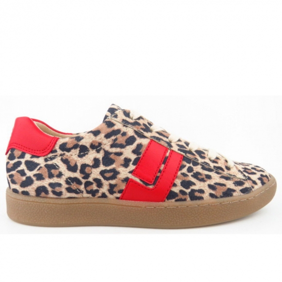 Paul Green Damen Leo Nappa Dessert Salsa Sneaker Low In Leopard-Muster