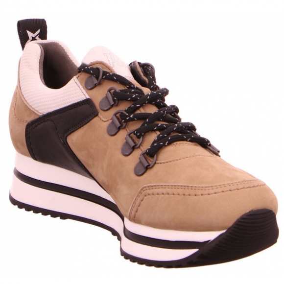 Paul Green Damen 4879 Sneaker Low In Hellbraun/Schwarz Paul Green Damen 4879 Sneaker Low In Hellbraun/Schwarz