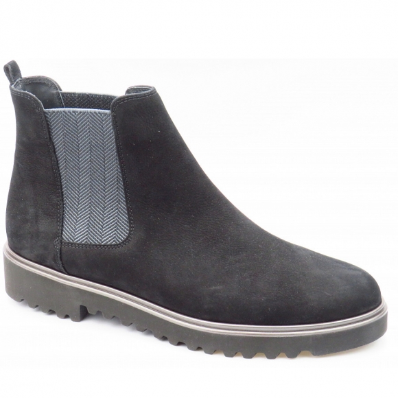 Paul Green Damen Sportnubuk Schwarz Chelsea Boot In Schwarz