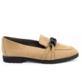 Paul Green Damen Super Soft Nubuk Alpaca Ballerina In Hellbraun Paul Green Damen Super Soft Nubuk Alpaca Ballerina In Hellbraun