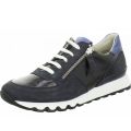 Paul Green Damen Nubuk/Lack Schwarz Soft Sneaker In Schwarz