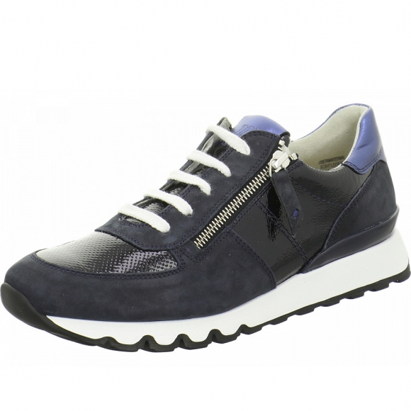 Paul Green Damen Nubuk/Lack Schwarz Soft Sneaker In Schwarz Paul Green Damen Nubuk/Lack Schwarz Soft Sneaker In Schwarz