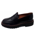 Paul Green Damen Brush Calf Black/Natur Mokassin In Schwarz Paul Green Damen Brush Calf Black/Natur Mokassin In Schwarz