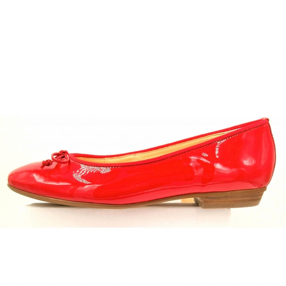 Paul Green Damen Softlack Red Ballerina In Red Paul Green Damen Softlack Red Ballerina In Red