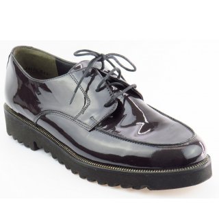 Paul Green Damen Softlack Met.Graphit Eleganter Schnürer In Graphit