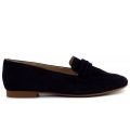 Paul Green Damen Samtziege Blau Slipper In Dunkelblau Paul Green Damen Samtziege Blau Slipper In Dunkelblau