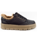 Paul Green Damen Calf Warmfutter Sneaker Low In Schwarz
