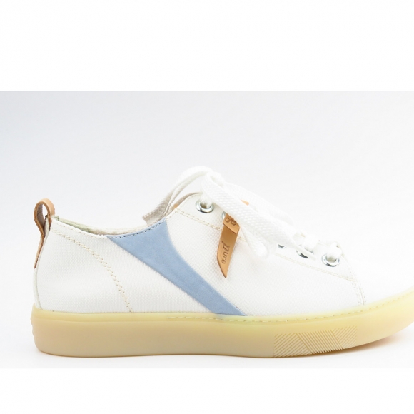 Paul Green Damen Canvas White/Sky Sneaker In Weiss/Hellblau Paul Green Damen Canvas White/Sky Sneaker In Weiss/Hellblau
