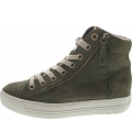 Paul Green Damen Sneaker High In Oliv-Cognac Paul Green Damen Sneaker High In Oliv-Cognac
