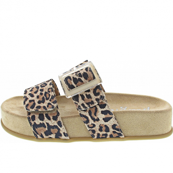 Paul Green Damen Pantolette In Leopardino Desert Paul Green Damen Pantolette In Leopardino Desert