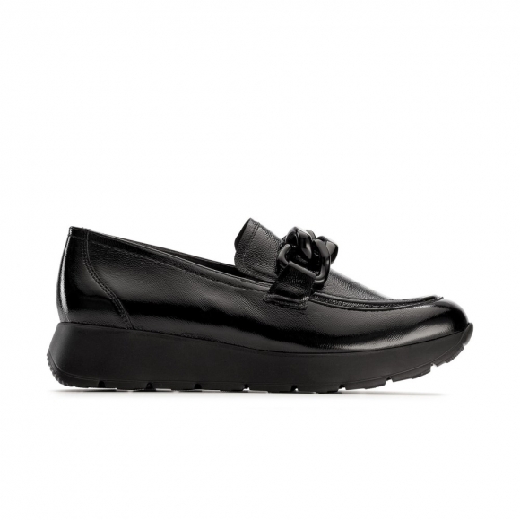 Paul Green Damen-Loafer Cleo aus schwarzem Lackleder