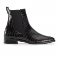 Paul Green Damenstiefel Camile schwarzes Krokodilleder