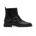 Paul Green Damen-Stiefel Dakota Schwarz Leder