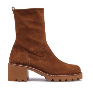 Paul Green Damen-Stiefelette Wanda weiches Wildleder in Toffee Paul Green Damen-Stiefelette Wanda weiches Wildleder in Toffee