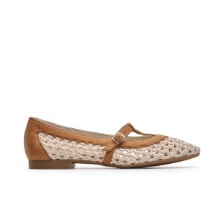 Paul Green Damen-Ballerinas Anabele aus Royal Natural Sisal-Nubuk Paul Green Damen-Ballerinas Anabele aus Royal Natural Sisal-Nubuk