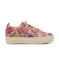 Paul Green Damen-Sneaker Desi mit Rosenblumenmuster aus Canvas