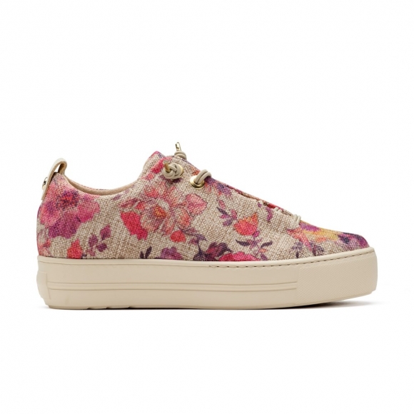 Paul Green Damen-Sneaker Desi mit Rosenblumenmuster aus Canvas