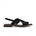 Paul Green Damen-Sandalen Denny aus schwarzem Nubuk