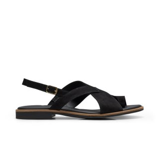 Paul Green Damen-Sandalen Denny aus schwarzem Nubuk Paul Green Damen-Sandalen Denny aus schwarzem Nubuk