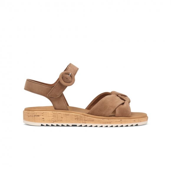 Paul Green Damen-Sandalen Trento Nussbraunes Wildleder
