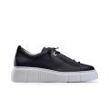 Paul Green Damen-Sneaker Abbey aus schwarzem Leder