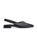 Paul Green Damen-Sandalen Aladdin aus schwarzem Nappaleder