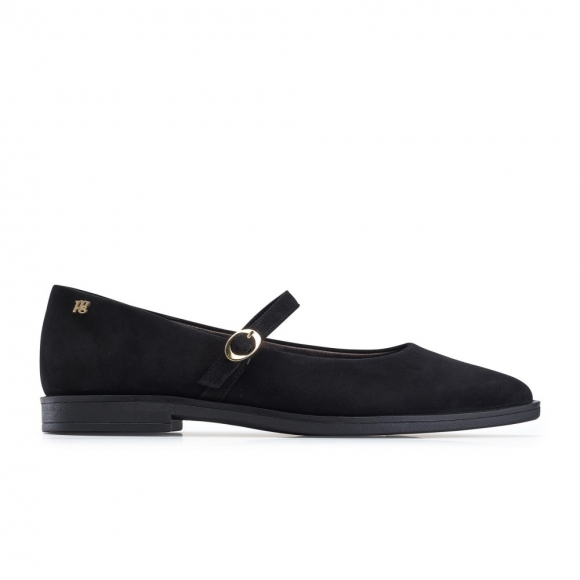 Paul Green Damen-Slipper Carla aus schwarzem Wildleder