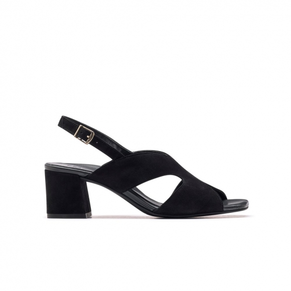 Paul Green Damen-Slingback-Pumps Verona aus schwarzem Wildleder