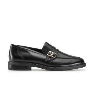 Paul Green Damen-Loafer Caspian schwarzes gebürstetes Leder Paul Green Damen-Loafer Caspian schwarzes gebürstetes Leder
