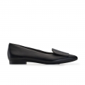 Paul Green Damen-Ballerinas Teddy Schwarzes Leder Paul Green Damen-Ballerinas Teddy Schwarzes Leder