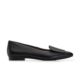Paul Green Damen-Ballerinas Teddy Schwarzes Leder Paul Green Damen-Ballerinas Teddy Schwarzes Leder
