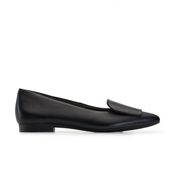 Paul Green Damen-Ballerinas Teddy Schwarzes Leder Paul Green Damen-Ballerinas Teddy Schwarzes Leder