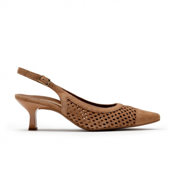 Paul Green Damen-Sandalen Derby Nussbaum-Wildleder Paul Green Damen-Sandalen Derby Nussbaum-Wildleder