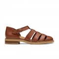 Paul Green Damen-Sandalen Eris Cognac-Leder