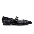 Paul Green Damen-Ballerinas Dana Schwarzes Leder