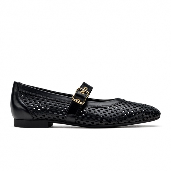 Paul Green Damen-Ballerinas Dana Schwarzes Leder Paul Green Damen-Ballerinas Dana Schwarzes Leder