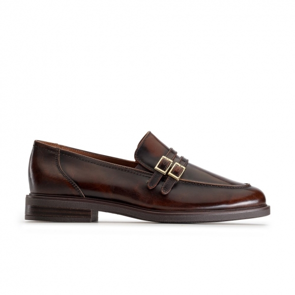 Paul Green Damen-Loafer Caspian Tabakfarbenes gebürstetes Leder Paul Green Damen-Loafer Caspian Tabakfarbenes gebürstetes Leder