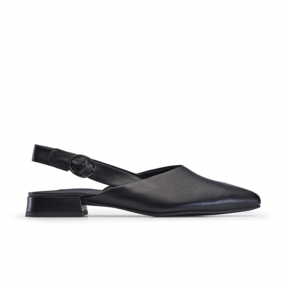 Paul Green Damen-Sandalen Aladdin aus schwarzem Nappaleder