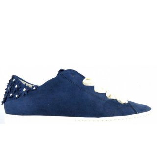 Paul Green Damen Samtziege Metallic Space Sneaker Low In Blau Paul Green Damen Samtziege Metallic Space Sneaker Low In Blau
