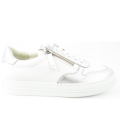 Paul Green Damen Nappa Calf Clay White Sneaker Low In Weiß Silber