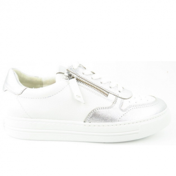 Paul Green Damen Nappa Calf Clay White Sneaker Low In Weiß Silber Paul Green Damen Nappa Calf Clay White Sneaker Low In Weiß Silber