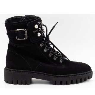 Paul Green Damen Nubuk Schwarz Stiefelette In Schwarz Paul Green Damen Nubuk Schwarz Stiefelette In Schwarz