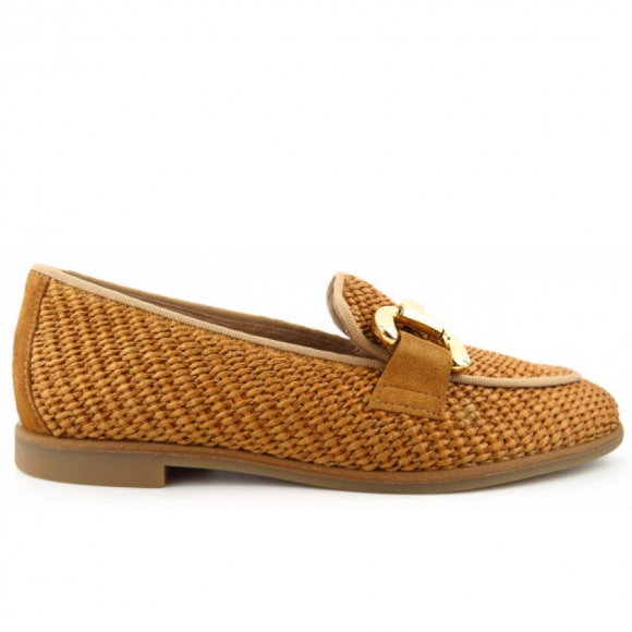 Paul Green Damen Rafia Velour Camel Slipper In Mittelbraun Paul Green Damen Rafia Velour Camel Slipper In Mittelbraun
