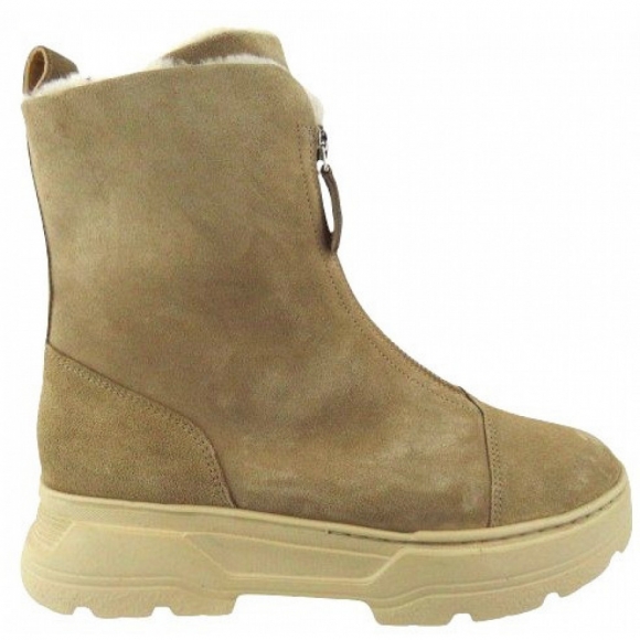 Paul Green Damen Suede Grain Stiefelette In Beige Paul Green Damen Suede Grain Stiefelette In Beige